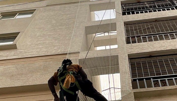 Duct area safety nets installation in Bangalore